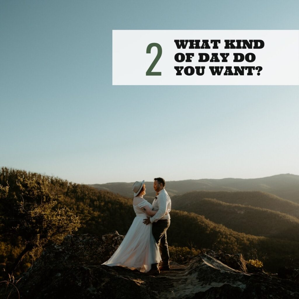 Blue Mountains elopement packages - The first thing you will want to do is work out what type of elopement you want for your day