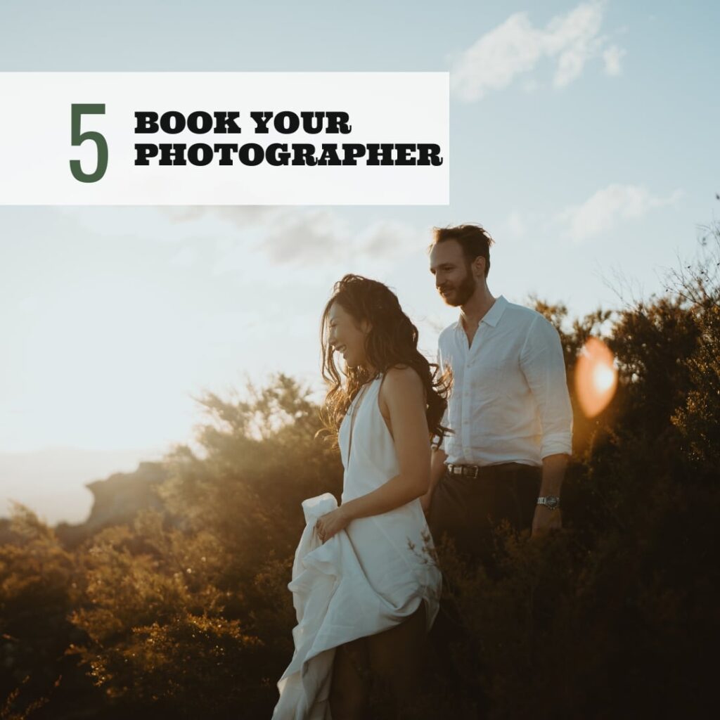 Step 5 on how to elope in the blue mountains, booking your photographer